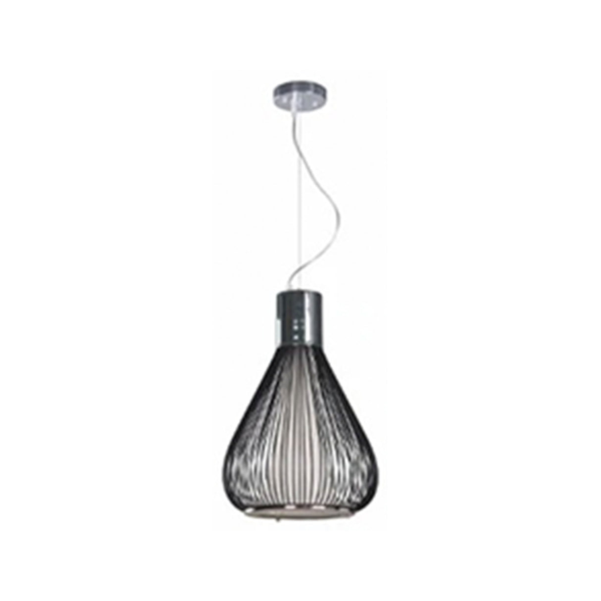 LAMPARA COLGANTE NEGRO MATE E27 100W 1 LUZ 120V 32X49 S/FOCO *** HA. LUMI ***