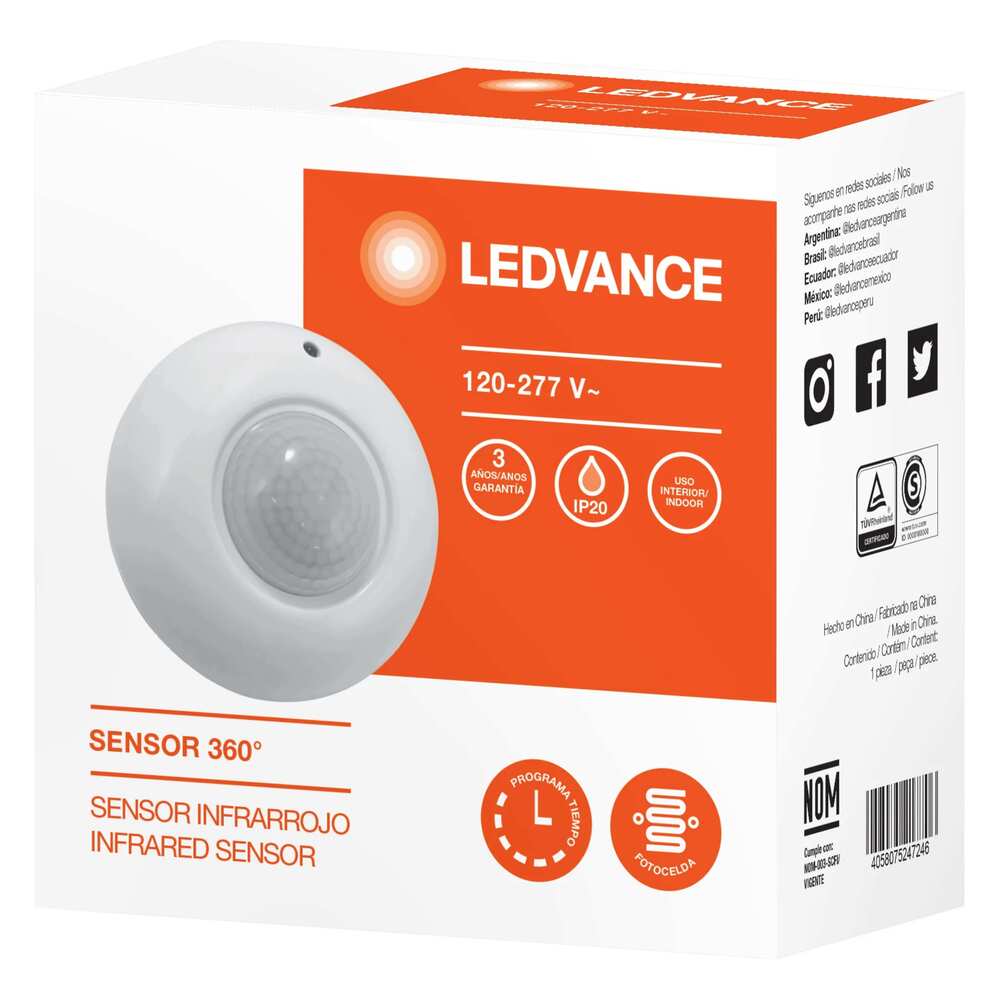 SENSOR REDONDO 360- 120-277V-IP20-WH-A MCA LEDVANCE *** OFRECER SM-360-TS-N ***