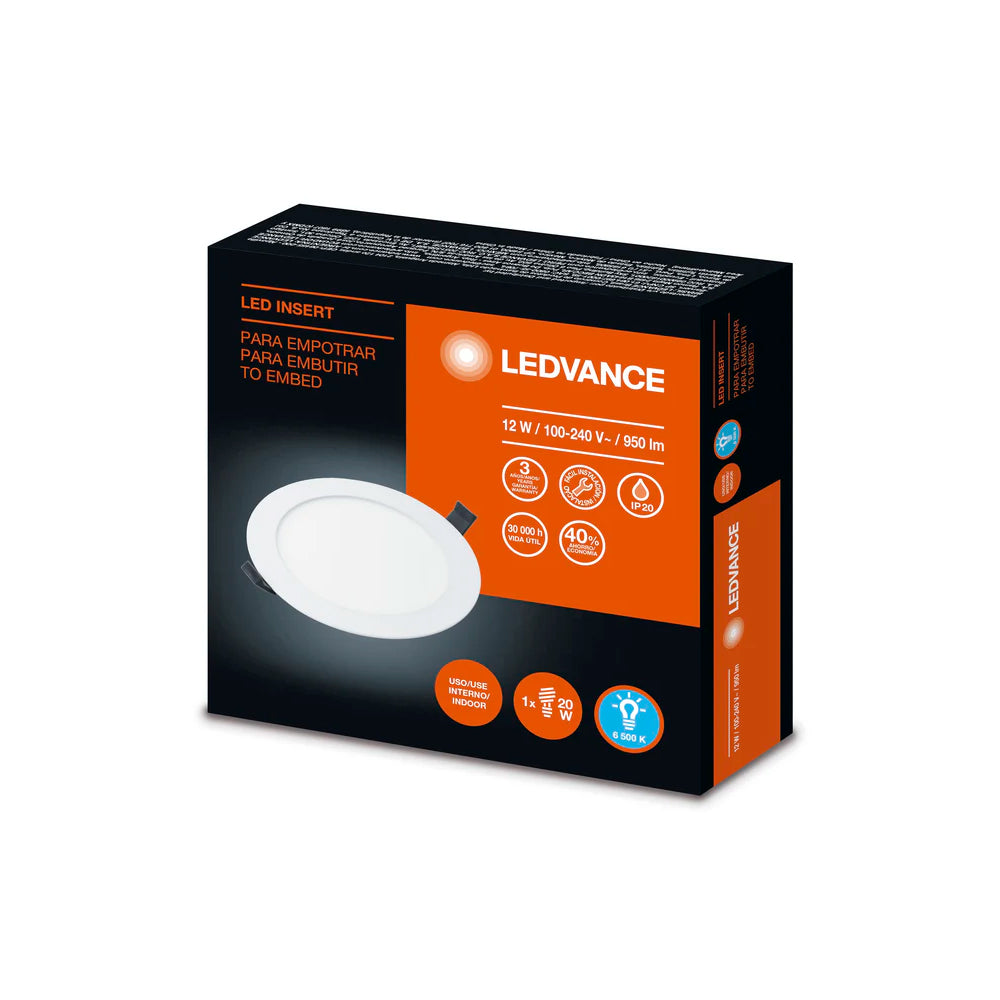 LUMINARIO REDONDO COLOR BLANCO LEDVANCE 12W-6500K