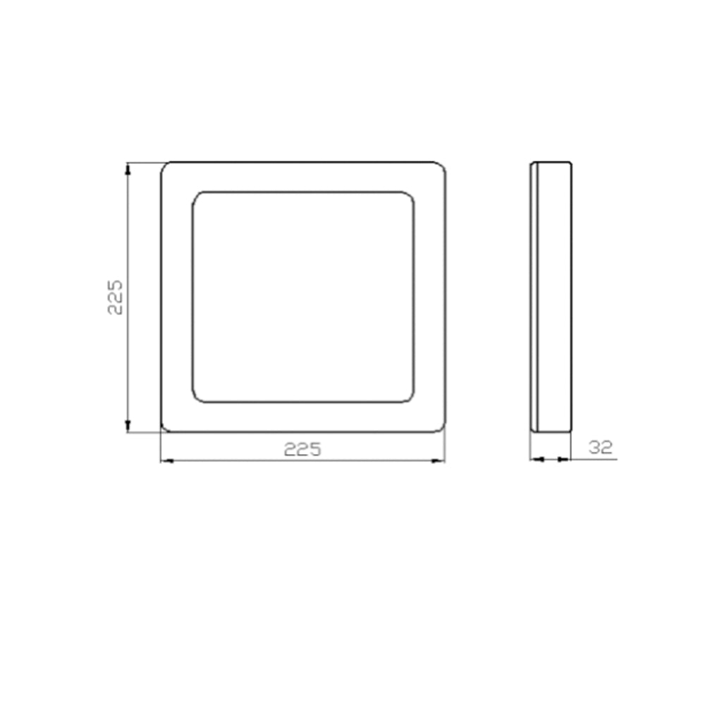 SLIM PLAFON SQ 24W- 6500K  MCA LEDVANCE