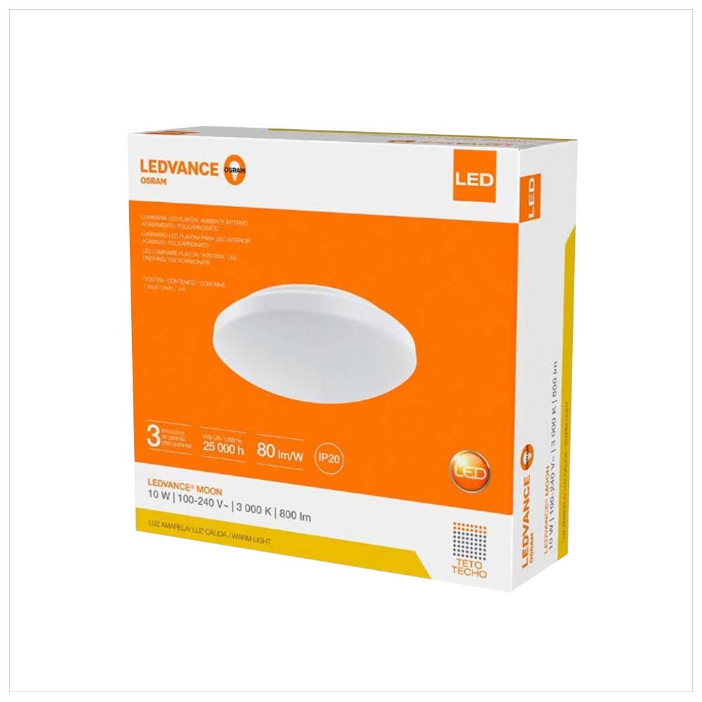 LEDVANCE MOON 10W/830 3000K 100-240V *** PRODUCTOS C/EXISTENCIA NAVE 9 ***