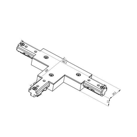LEDVANCE CONECTOR T IZQUIERDO DE ALUMINIO 190W MAXXIMO BLANCO