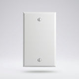PLACA CIEGA C/ TORNILLOS BLANCO