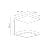 ARBOTANTE LED P/MURO SMD 15W 100-240V 3000K GRAFITO  *** HAE ***