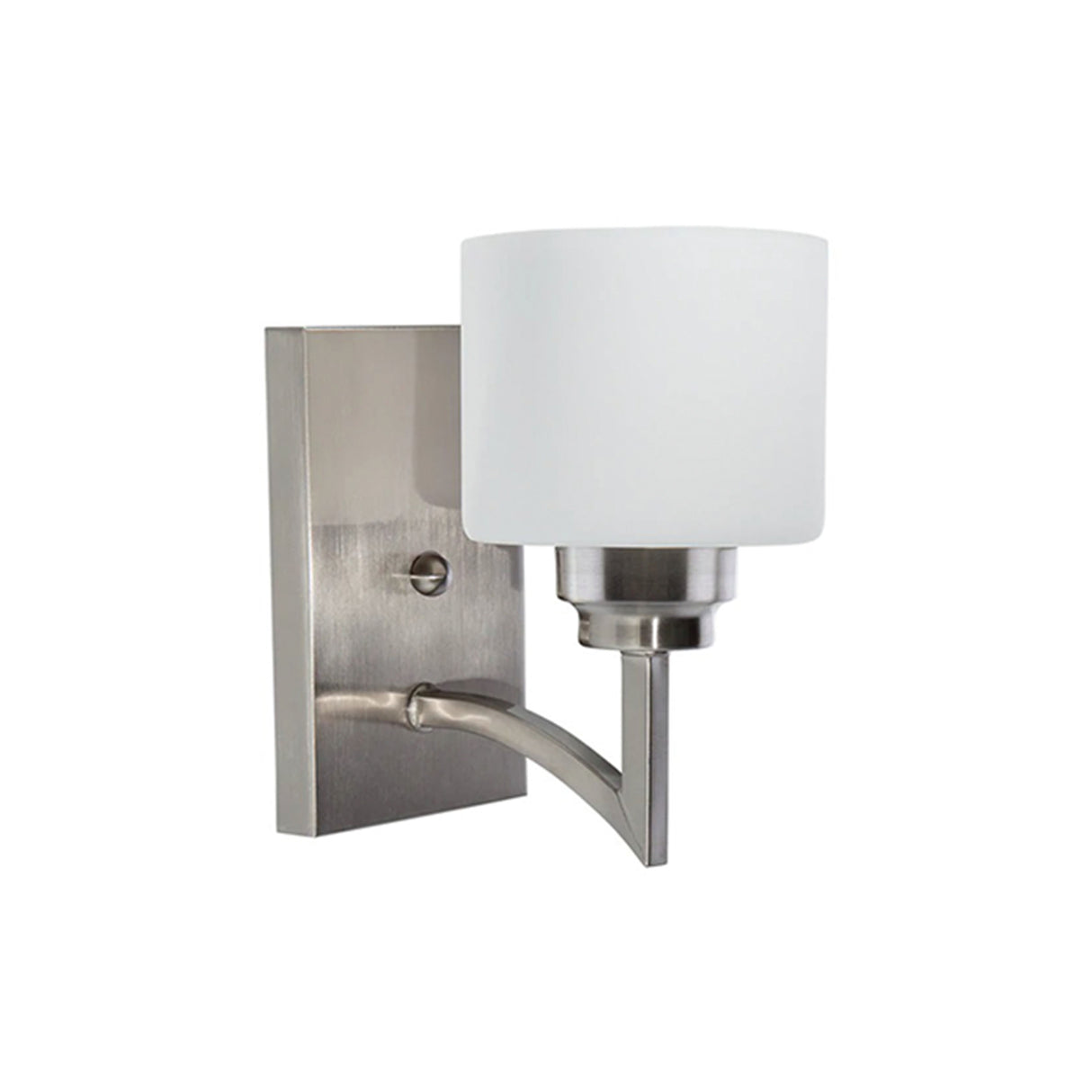 APLIQUE PARED MODERNO NIQUEL SATINADO 1 LUZ E27 60W 120V 18X22 S/FOCO *** HA. LUMI ***