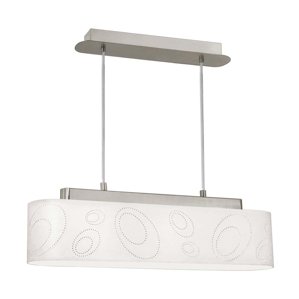 LUMINARIO COLGANTE INDO NIQUEL MATE BEIGE TEXTIL ***HAE 2024***