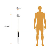 LAMPARA COLGANTE LED METAL 1.5M 8W LUZ CALIDA BRILLANTE DIRECTA/INDIRECTA IRC90 NO ATENUABLE BCO