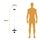 LAMPARA COLGANTE LED ACRILICO 1.5M 8W LUZ CALIDA BRILLANTE NO ATENUABLE