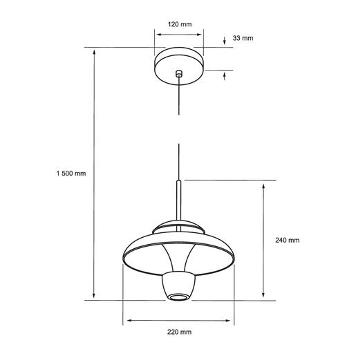 LAMPARA COLGANTE LED ACRILICO 1.5M 8W LUZ CALIDA BRILLANTE NO ATENUABLE