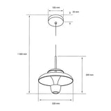 LAMPARA COLGANTE LED ACRILICO 1.5M 8W LUZ CALIDA BRILLANTE NO ATENUABLE