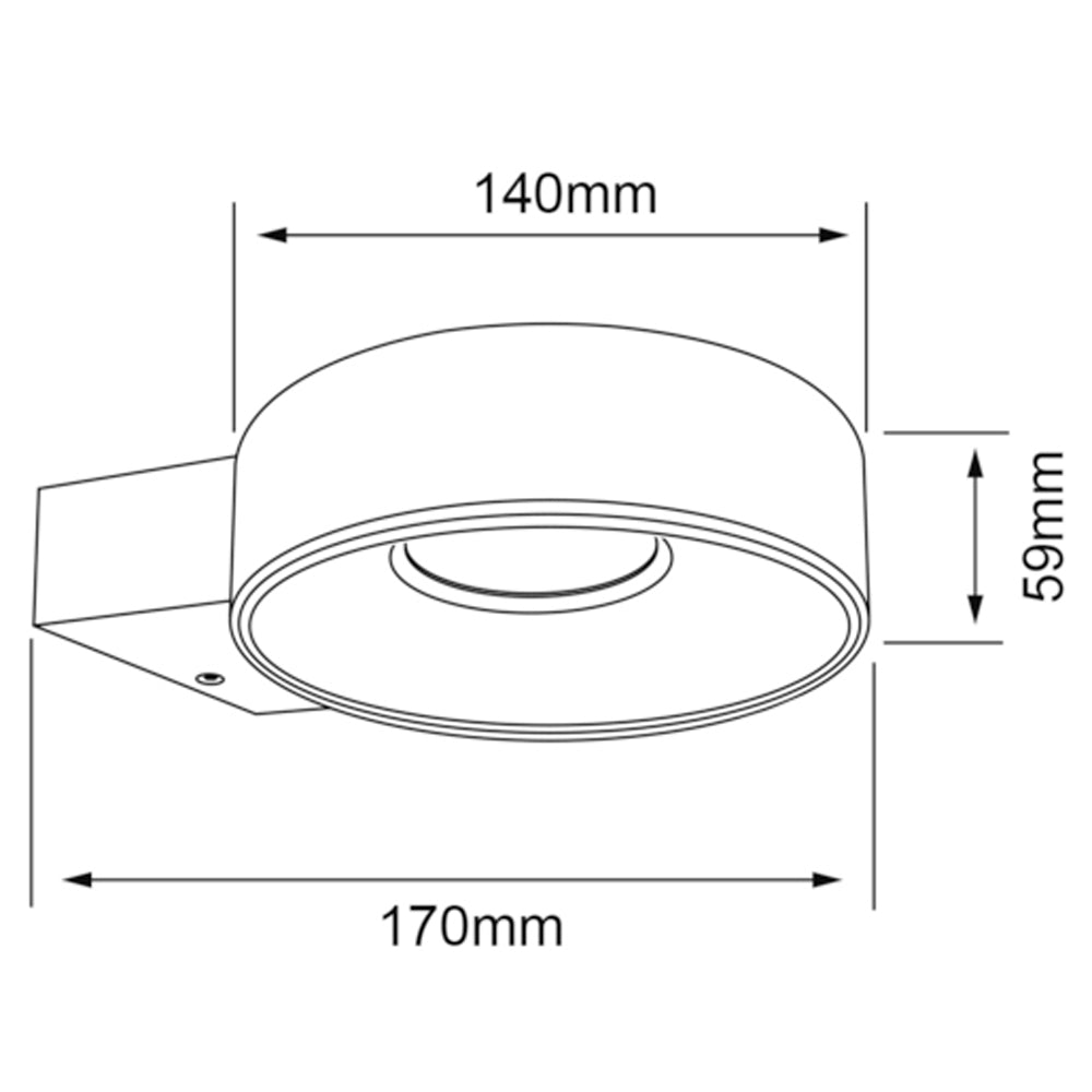 LÁMPARA DE EXTERIOR LED AACHEN II TECNOLITE PARA SOBREPONER 8W LUZ SUAVE CÁLIDA