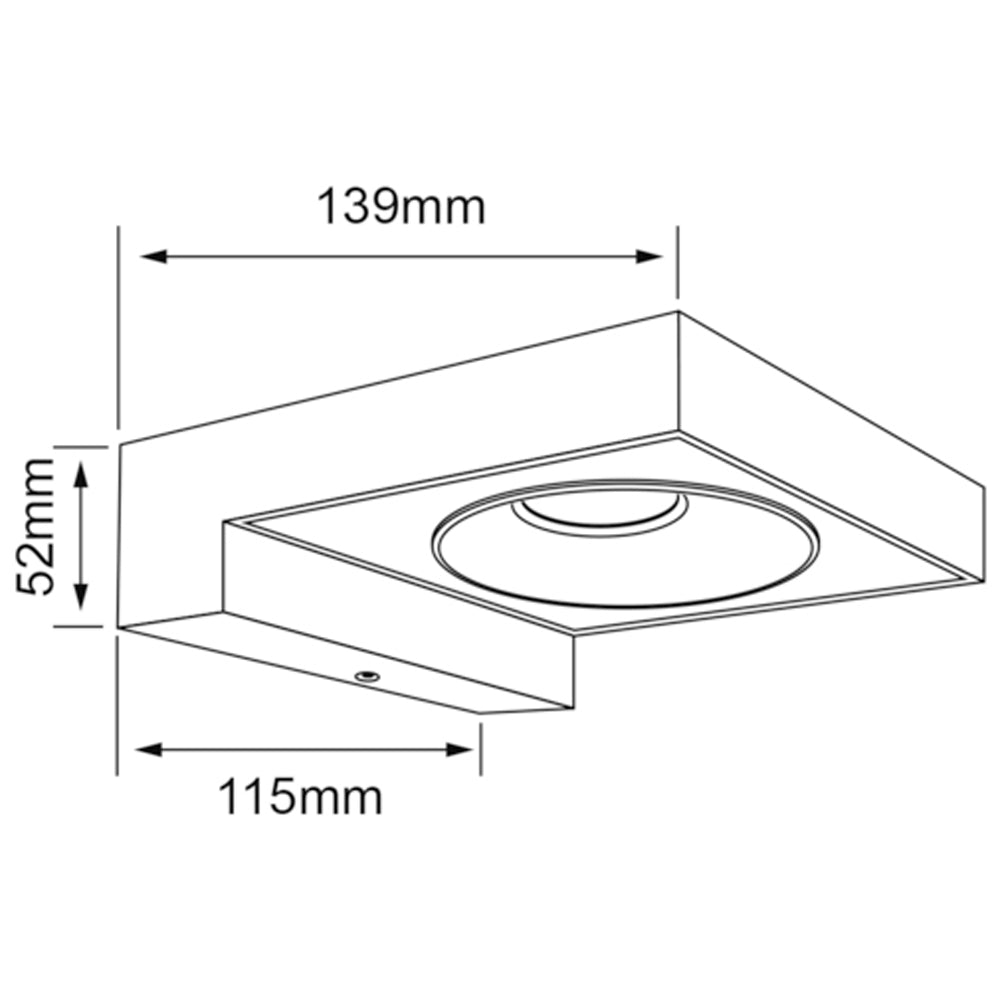 LÁMPARA DE EXTERIOR LED AACHEN III TECNOLITE PARA SOBREPONER 8W LUZ SUAVE CÁLIDA