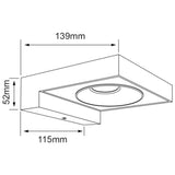 LÁMPARA DE EXTERIOR LED AACHEN III TECNOLITE PARA SOBREPONER 8W LUZ SUAVE CÁLIDA