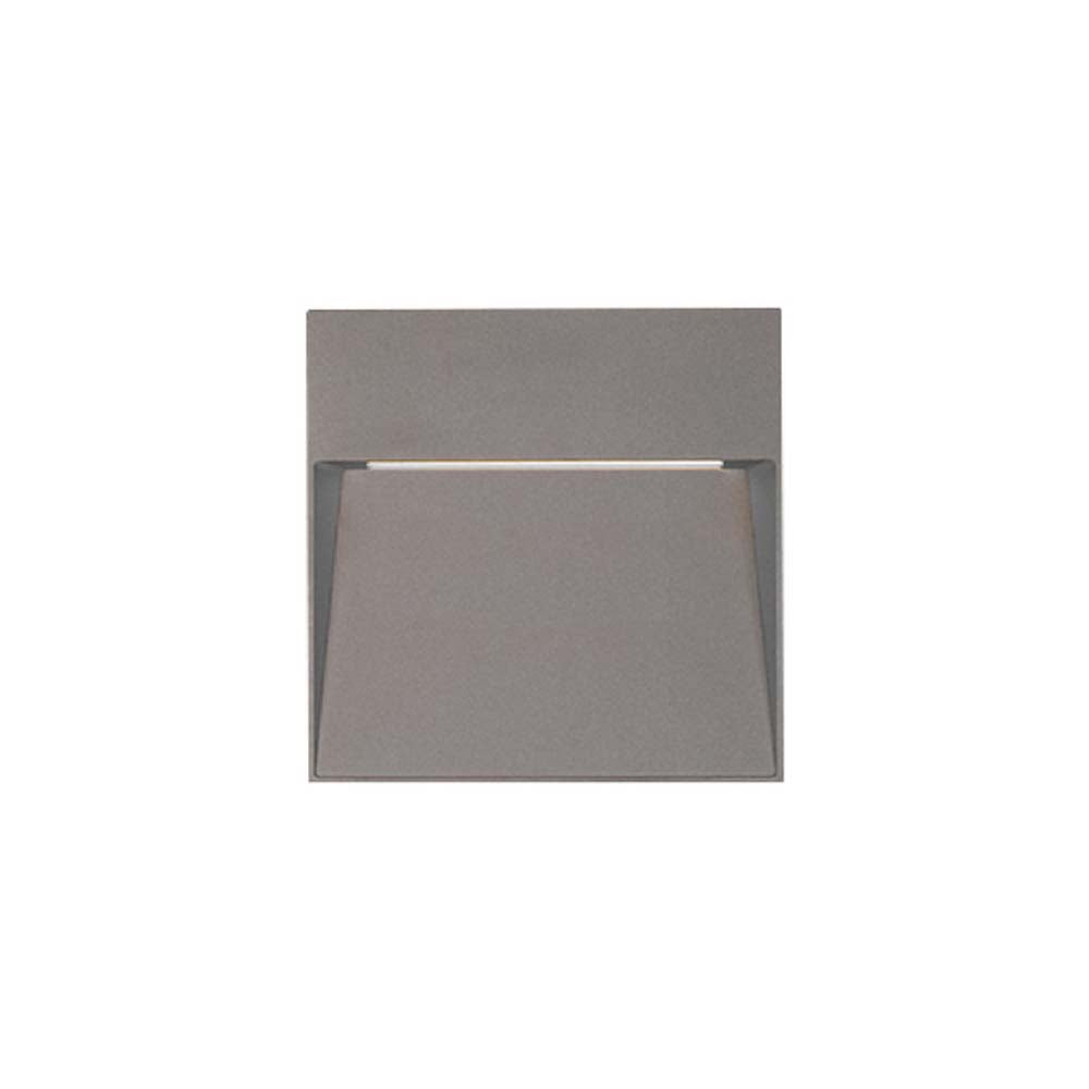 LUZ DE CORTESIA LED SOBREP. MURO 8W/127V. 3000K ALUM. GRIS KAVE I