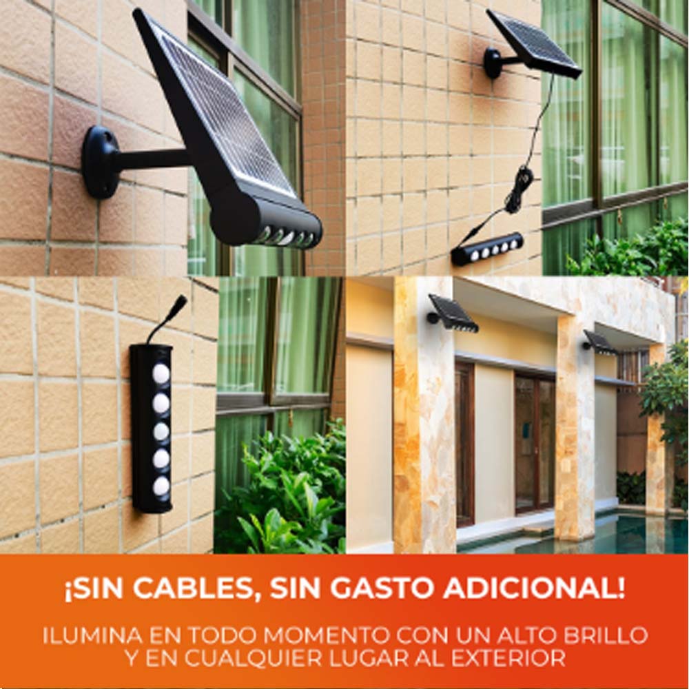 LAMPARA SOLAR ARBOTANTE 8W. LED C/SENSOR MOV. Y BAT. INTEGRADA ELBA *** HASTA AGOTAR ***