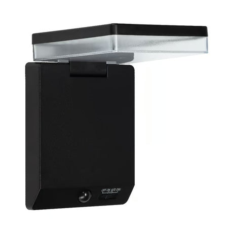 LAMPARA SOLAR ARBOTANTE LED 8 W LUZ CALIDA BRILLANTE SENSOR DE MOVIMIENTO 3 MODOS DE LUZ IP44 IK06