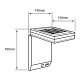 LAMPARA SOLAR ARBOTANTE LED 8 W LUZ CALIDA BRILLANTE SENSOR DE MOVIMIENTO 3 MODOS DE LUZ IP44 IK06