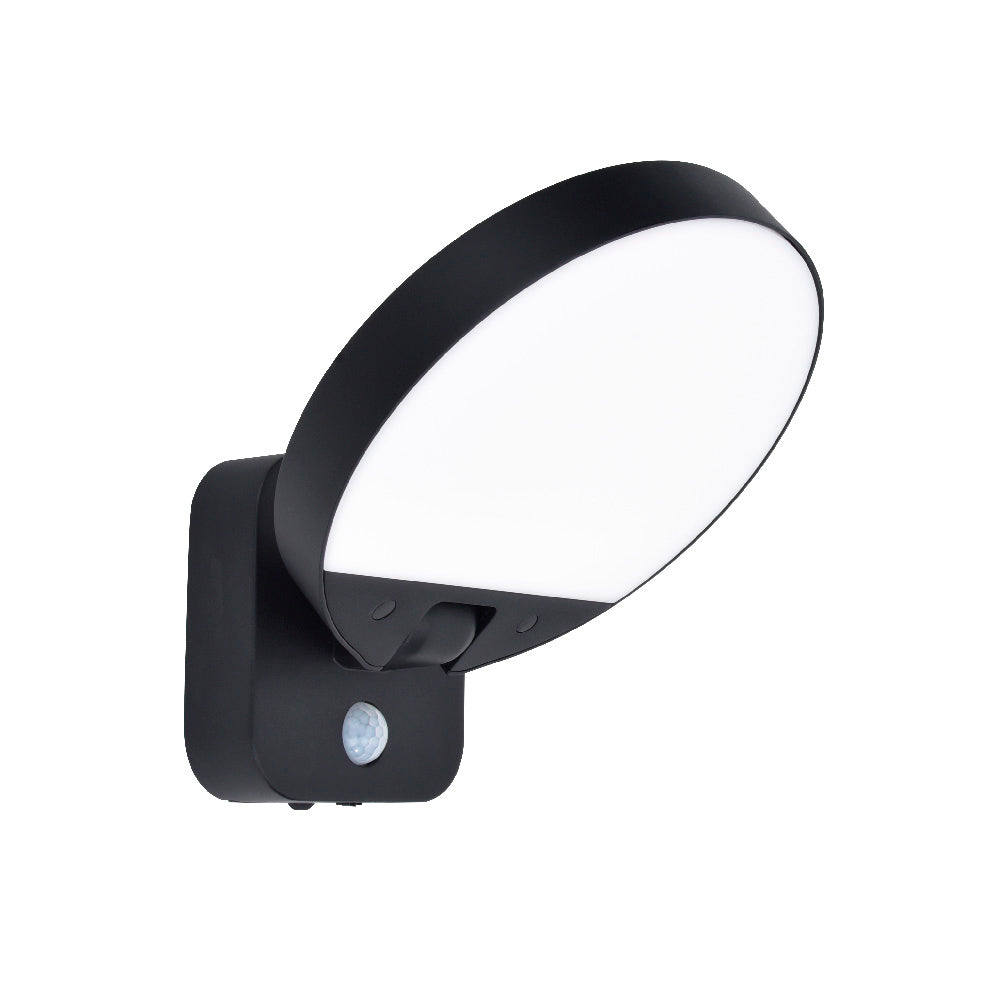 LUMINARIO EXT SOLAR MURO LED 8W 30K NEGRO