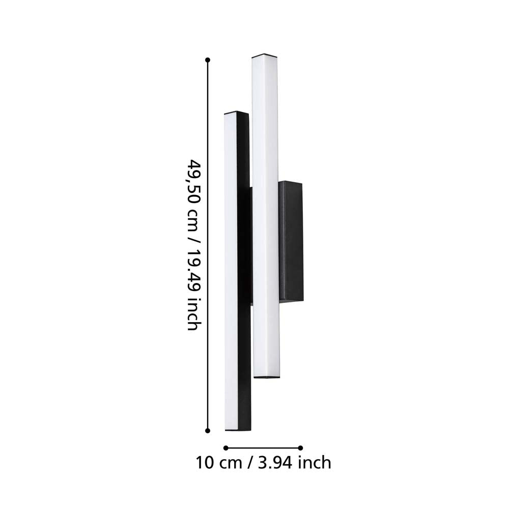 LAMP COLGANTE LINEAL NIQUEL/NEGRO LED FORNES EGLO