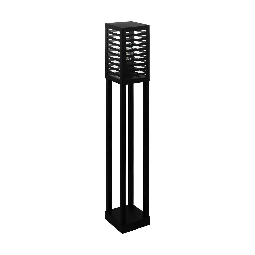 LAMP PISO CUBO RAYAS NEGRO E27 (NO INCLUIDA) IP44 ALAMONTE 3  *** HA. LUMI ***