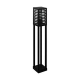 LAMP PISO CUBO RAYAS NEGRO E27 (NO INCLUIDA) IP44 ALAMONTE 3  *** HA. LUMI ***