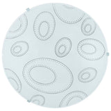 LUMINARIO DE TECHO EGLO SCALEA BASE E26 DE 60W CRISTAL BLANCO CON DISEÑO *** HA. LUMI ***