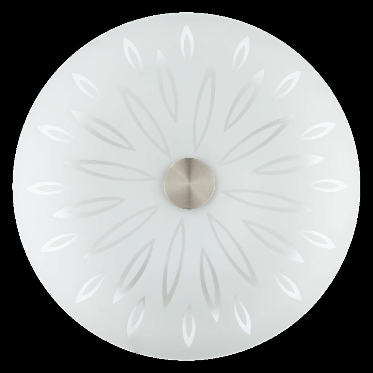 LUMINARIO DE TECHO  CRATER BASE E26 DE 60W CRISTAL SATINADO BLANCO *** HA. LUMI ***