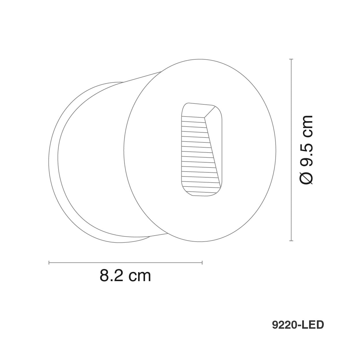 LUMINARIA LED DE CORTESIA CALUX 3W 100-240V 3000K 54LM IP65 ACABADO ACERO INOXIDABLE 9220-LED