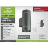 LUMINARIO P/MURO 2XGU10 IP54 GRAFITO CALUX