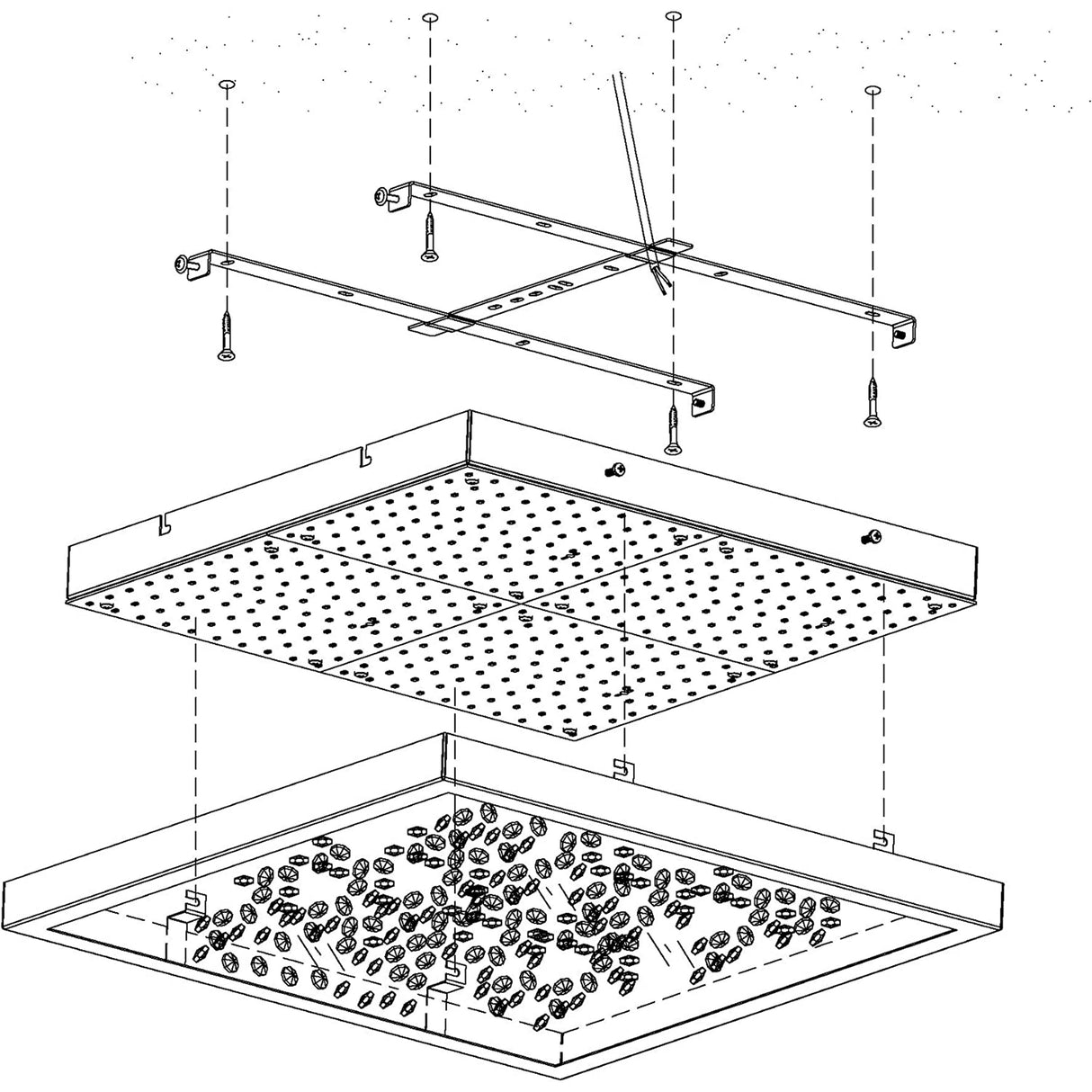 LUMINARIO T/ CARDITO P/ TECHO CROMO H365 4X3W 1550LM LED CRISTAL MCA EGLO ***HAE 2024***