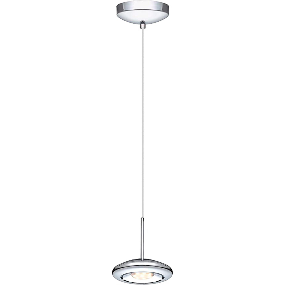 LUMINARIO COLGANTE T/ TARUGO CROMO 1X4.5W LED BIVOLT 120V-220V. *** EXHIBIDO ***