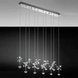 LUMINARIO COLGANTE LED 25W. 10 LUCES CROMO CRISTAL CON LAMP. 93663 PIANOPOLI ***HAE 2024***