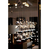 LUMINARIO COLGANTE LED 25W. 10 LUCES CROMO CRISTAL CON LAMP. 93663 PIANOPOLI ***HAE 2024***