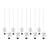 LUMINARIO COLGANTE LED 25W. 10 LUCES CROMO CRISTAL CON LAMP. 93663 PIANOPOLI ***HAE 2024***