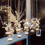 LUMINARIO COLGANTE LED 25W. 10 LUCES CROMO CRISTAL CON LAMP. 93663 PIANOPOLI ***HAE 2024***