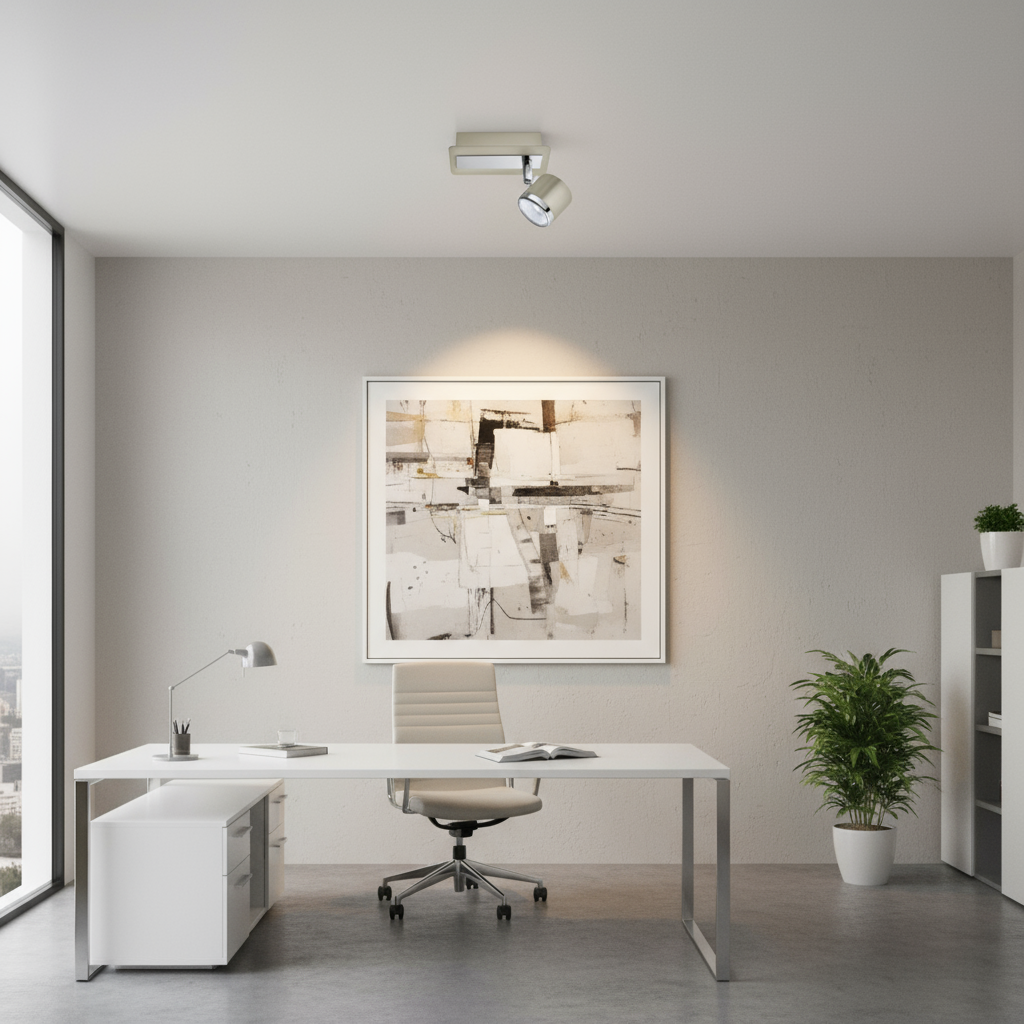 SPOT ACERO COLOR NIQUEL MATE LED (INCLUIDO) PIERINO  *** HA. LUMI ***