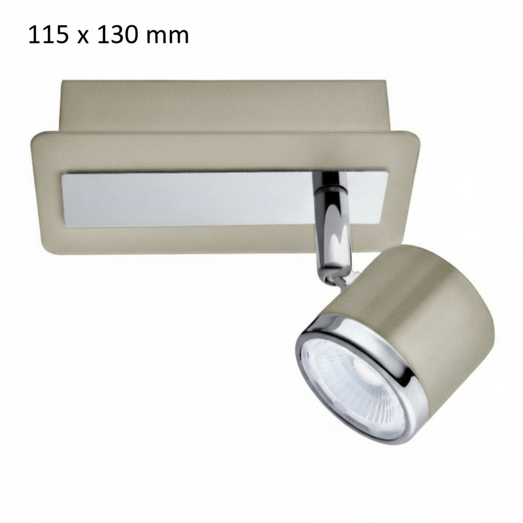 SPOT ACERO COLOR NIQUEL MATE LED (INCLUIDO) PIERINO  *** HA. LUMI ***