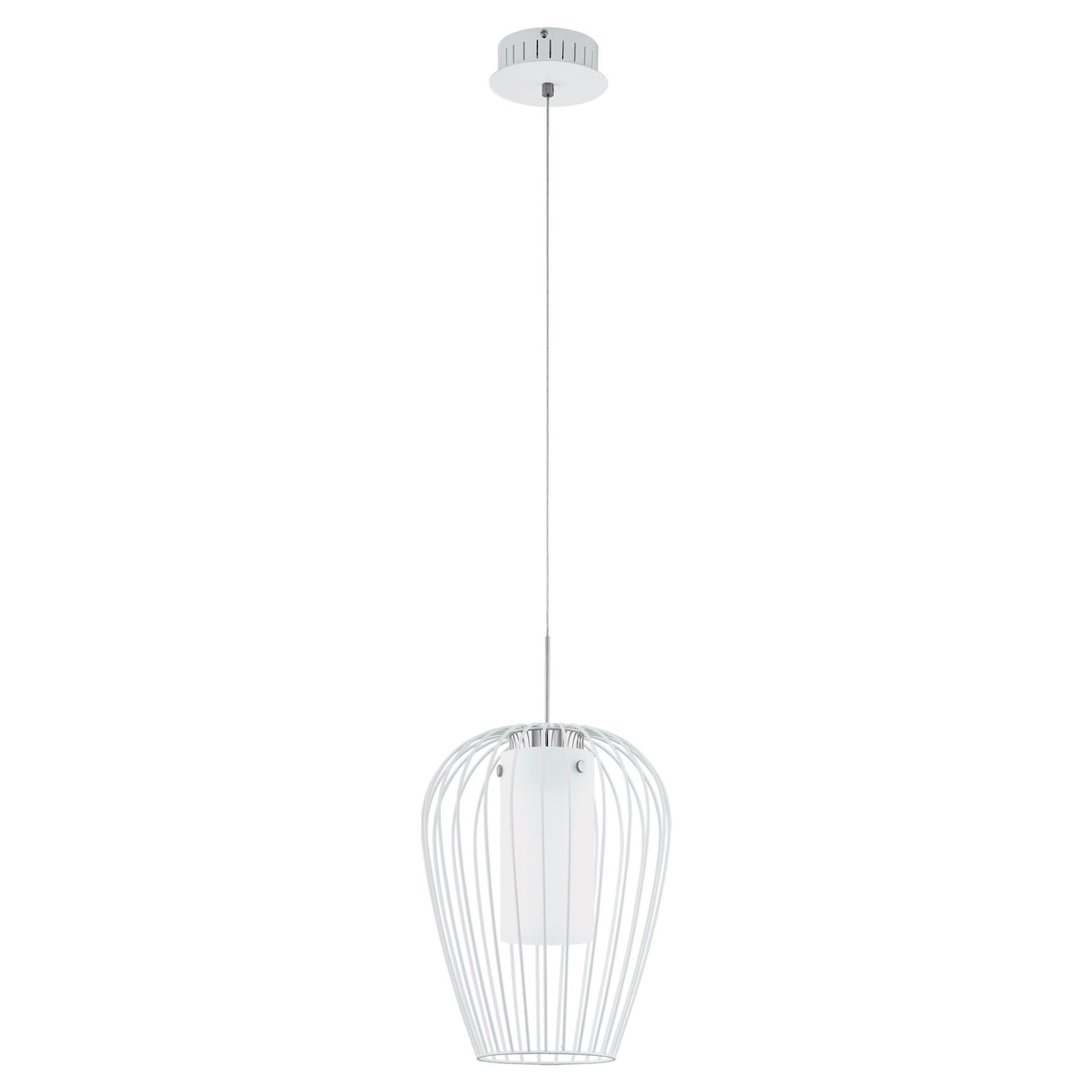 LUMINARIO COLGANTE T/ VENCINO ACERO BLANCO DM275 1X9W LED 930LM MCA EGLO *** HAE ***