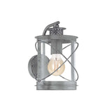ARBOTANTE TIPO FAROL PLATA ANTIGUO E27 (NO INCLUIDA) IP44 HILBURN 1 EGLO