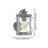 ARBOTANTE TIPO FAROL PLATA ANTIGUO E27 (NO INCLUIDA) IP44 HILBURN 1 EGLO