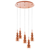 LUMINARIO COLGANTE BOLANOS COBRE 5 LUCES GU10 5X6W (INCLUIDOS) REGULABLE EGLO ***HAE 2024***