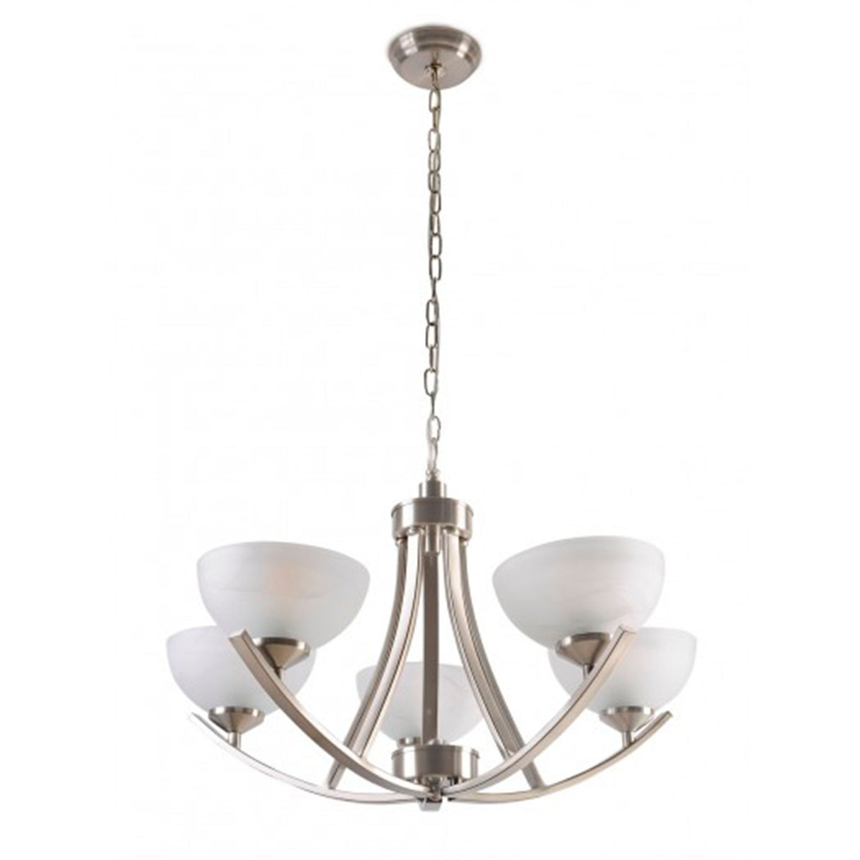 CANDIL 5 LUCES E27 5X60W MAX SATINADO DIAMANTE