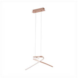 LUMINARIO COLGANTE DOBLE ALUMINIO COLOR ORO ROZA 2 LUZ LED PALOZZA MCA EGLO