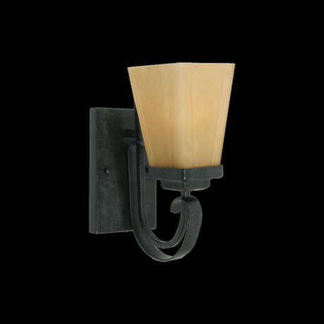 LUMINARIO A MURO CALUX 60W 127V E27 ACABADO VERDE ANTIGUO-CRISTAL