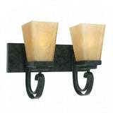 LUMINARIO A MURO CALUX 120W 175V 2XE27 ACABADO VERDE ANTIGUO-CRISTAL A1082-2 ***HAE 2024***