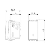 PULSADOR 1P NO 10A/250V. 1 MOD. ILUMINABLE TECLA INTERCAMBIABLE BLANCO ARKE VIMAR