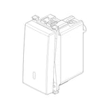 PULSADOR 1P NO 10A/250V. 1 MOD. ILUMINABLE TECLA INTERCAMBIABLE BLANCO ARKE VIMAR