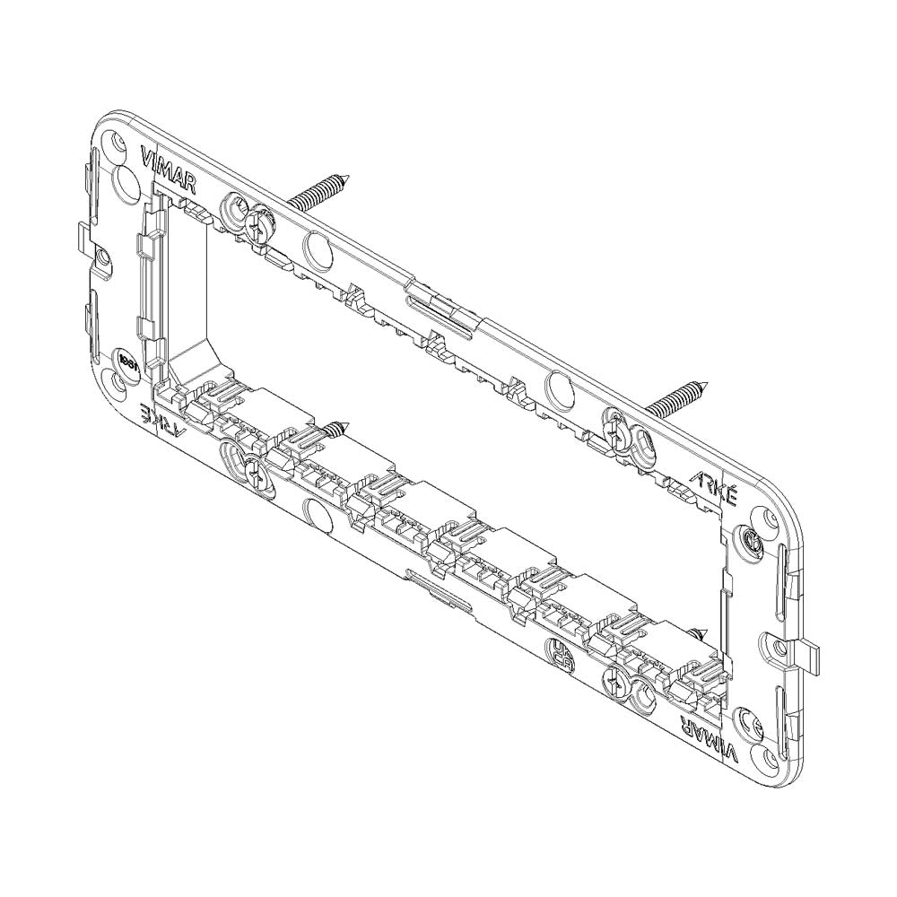 SOPORTE (CHASIS) 7 MOD. C/TORNILLOS ARKE