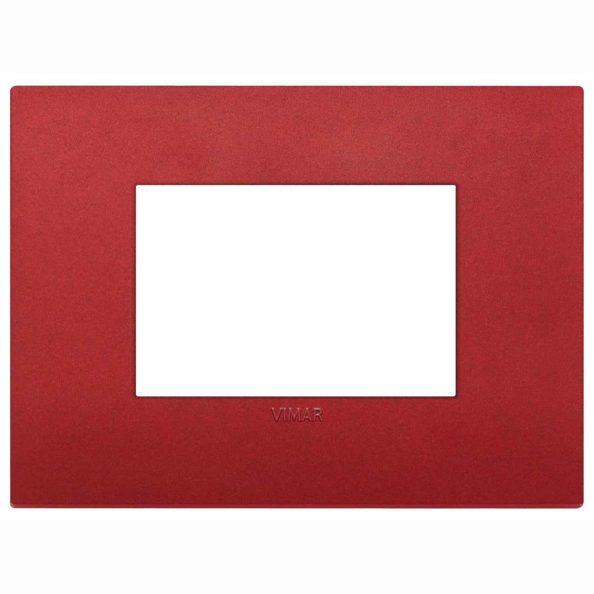 PLACA CLASSIC 3 MOD. TECNOPOLIMERO ROJO MATE ARKE VIMAR