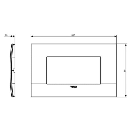 PLACA CLASSIC 4M METAL PIZARRA MATE ARKE
